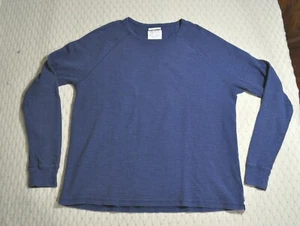 LUCKY BRAND Lived In THERMAL SHIRT XL Blue Long Sleeve Handcrafted Pullover - Picture 1 of 4
