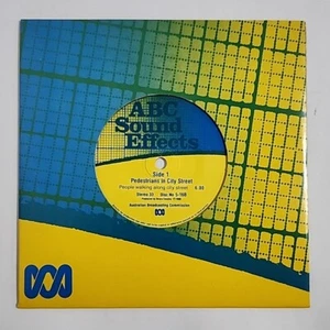 ABC SOUND EFFECTS 'Pedestrians In City' 7" Vinyl Single Record NOS AUST. PRESS - Picture 1 of 6