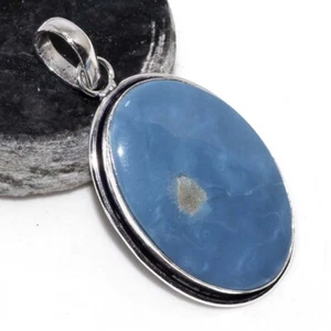 Owhyee Blue Opal 925 Silver Plated Gemstone Handmade Pendant 2" Elegant Gift f72 - Picture 1 of 3