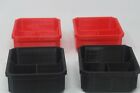 2 Red and 2 Black Low Profile Storage Trays for Milwaukee Packout Organizer