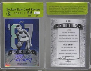 2012-13 Leaf Metal Inductions Holo Blue /25 Rick Barry #I-RB1 Auto HOF