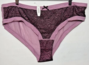 NWT Adore Me Rasin Cheeky Brown Lace Overlay Panty 3XL 3X Discreet Ship - Picture 1 of 6