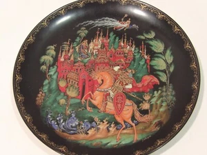 Russian Plate Tianex 1988 Legends Fairy Tales Porcelain Vintage Collectible - Picture 1 of 7