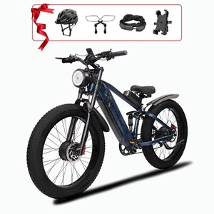 2000W E-Bike 37MPH 26" Fat Tire 52V Dual Motor 22Ah Electric Bicycle For Adults - Picture 1 of 10