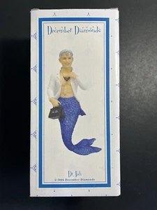 Diamanti Dicembre 2006 Merman Blu "Doctor Dr. Fish" Ornamento Ritirato Con Scatola - Foto 1 di 8