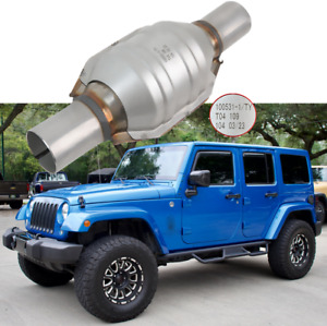 2" Inlet/Outlet Catalytic Converter w/ Heat Shield Weld-on EPA For Jeep Wrangler