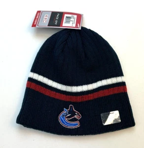 CCM Hockey Vancouver Canucks Sombrero Gorro NHL Unisex Hombres Mujeres Azul Marino Blanco Rojo Nuevo - Imagen 1 de 11