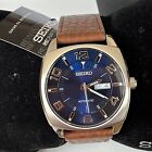 SEIKO Blue RECRAFT Leather Automatic Men's Watch - SNKN37 MSRP: $275