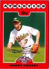 2008 Topps Opening Day Bobby Crosby #142 Oakland Athletics