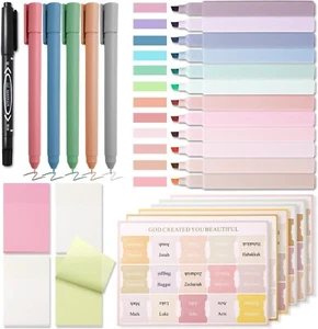 28 Pcs Bible Study Supplies,Bible Journaling Kit for Women, Morandi Bible Study - Picture 1 of 3