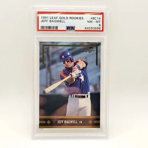 1991 Leaf Gold Rookies #BC14 Jeff Bagwell Houston Astros béisbol PSA casi nuevo 8 - Imagen 1 de 2