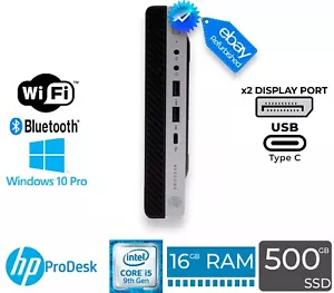 HP ProDesk 600 G5 Mini Intel i5-9500T 16GB RAM 500GB SSD Wi-Fi+BT Windows 10 Pro - Bild 1 von 13