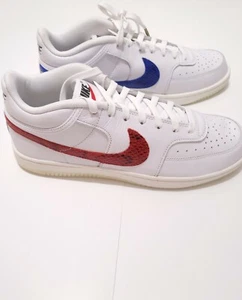 Nike Sky Force 3/4 Premium Snakeskin White Red Blue Mens CW7074-100 Size 10.5 - Picture 1 of 9