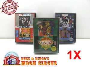 1x SEGA GENESIS OVERSIZED EA CASE CIB -CLEAR PLASTIC PROTECTIVE BOX PROTECTOR - Picture 1 of 8