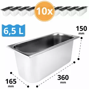 Eisbehälter 6,5 Liter 360x165x150 mm 10 Stück Eisschale Eisvitrine Eiscafe - Bild 1 von 2