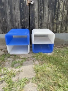 Vintage 90’s X2 Ikea Prelat blue Modular side table designed by Ehlén Johansson - Picture 1 of 11