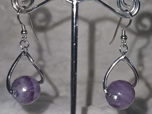 Orecchini in Agata Fucsia Tinta e Argento 925  - Foto 1 di 1