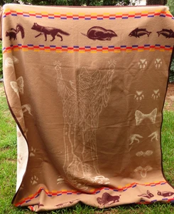 VTG Beaver State PENDLETON BLANKET Numbered/Limited Edition COYOTE TRICKSTER - Picture 1 of 10