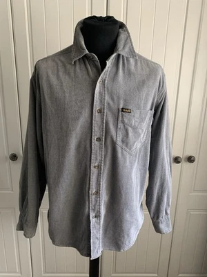 Vintage Wrangler  Light Grey Needlecord Western Style Shirt Chest 42/44" Size M - Image 1 of 4