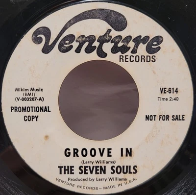 HEAR👂The Seven Souls Groove I Venture Northern Soul 7" 45 RPM WLP Promo Foto 1 de 4