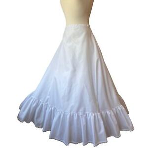 CRINOLINE Bridal Wedding Dress White Layered And Lined Women’s Size Medium
