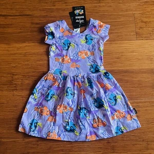 Bonds Girls Disney Finding Nemo Purple Short Sleeve Hipster Dress Size 2 BNWT - Bild 1 von 2