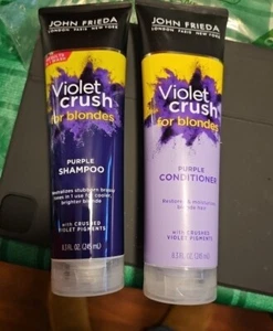 JOHN FRIEDA VIOLET CRUSH for Blondes SHAMPOO & CONDITIONER Set 8.3 Fl. Oz Ea - Picture 1 of 1