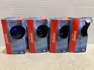 4 Sunbeam Mighty Bulb Party Lites Blue Light Bulb (NEW) Home Residence Lighting - Picture 1 of 2