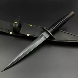British Army Fairbairn Sykes Commando Dagger Knife Boot Dagger With Sheath - Picture 1 of 3