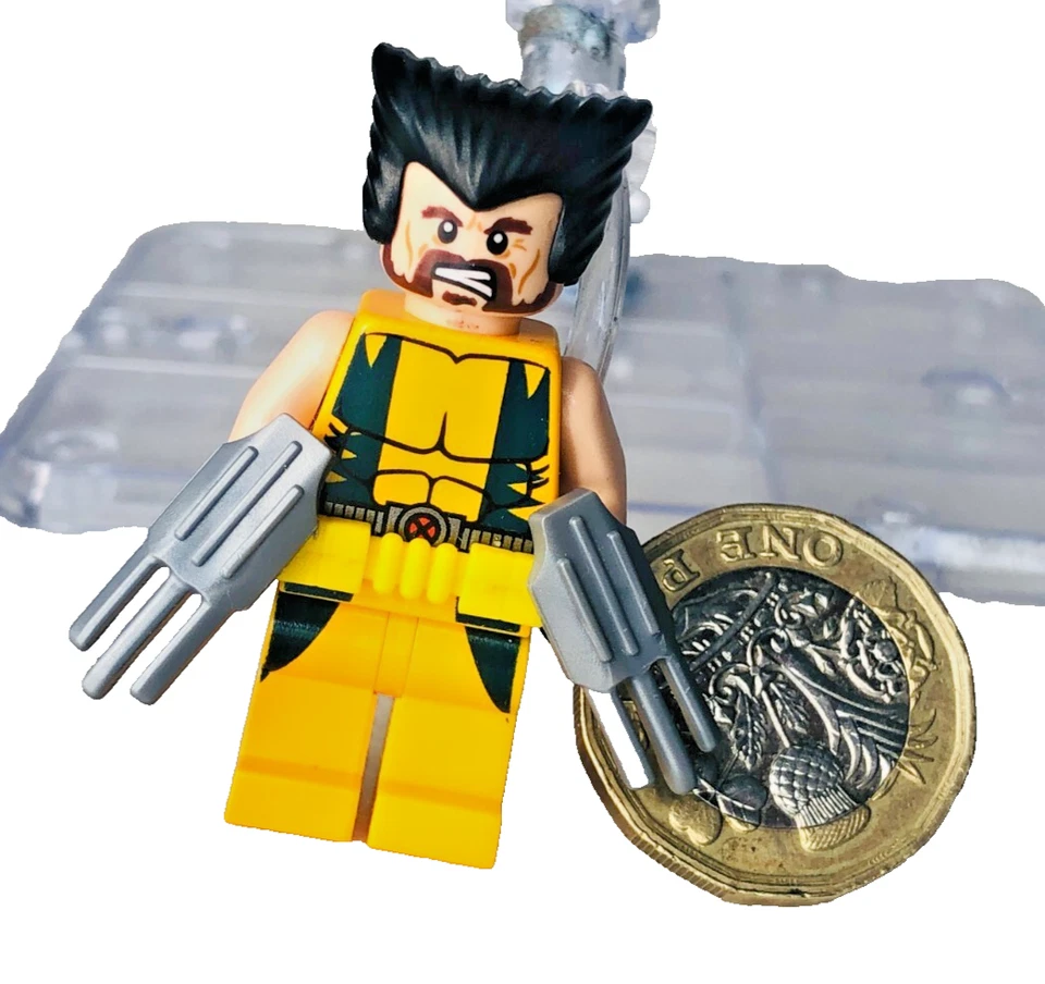 Lego Man Minifigure Mini Figure Toy Wolverine Marvel XMen Original ra - Image 1 of 3