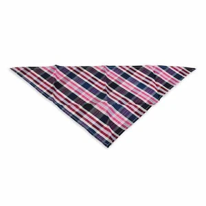 Hundehalstuch pink schwarz kariert - Hunde Halstuch Baumwolle Hundehalstücher Hu - Bild 1 von 3