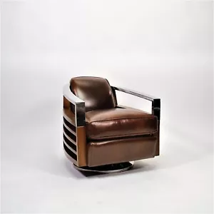Club Sessel "Michél" Lounge Aviator Designer 20er Art Deco Leder Chair Cigar Top - Bild 1 von 12