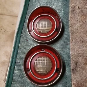 1971-1973 Corvette Reverse Back Up Lens Original Pair 71 72 73 - Picture 1 of 3