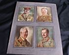 1918 WWI Colour Print 'FOUR BRITISH GENERALS: ALLENBY et al' 15" x 12" 