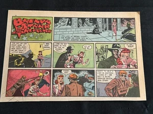 #TH04a BRENDA STARR por Dale Messick Lote de 3 Tiras de Media Página Sunday Tabloid 1951 - Imagen 1 de 3