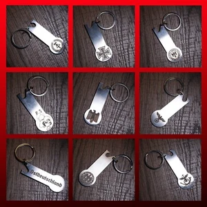 Einkaufswagenlöser Einkaufswagen Chip Schlüsselanhänger Flaschenöffner Edelstahl - Bild 1 von 10