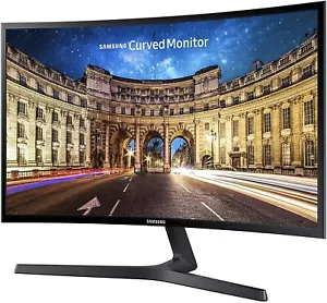 Samsung 24" FHD 60Hz VGA HDMI FreeSync Curved LED Monitor (LC24F396) - Black ™ - Picture 1 of 7