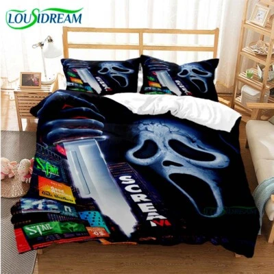 Scream Ghost Face/Duvet Cover/Gift of Terror/Double-sided Pillowcase/Bedding Set