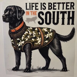 LIFE BETTER IN THE SOUTH LABRADOR HUNTING AMERICAN OUTFITTERS SHIRT (NEW) #0047 - Picture 1 of 25