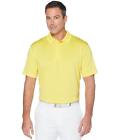 Callaway Men's Short Sleeve Opti-Dri Stretch Solid Polo, Lemon Zest, Small