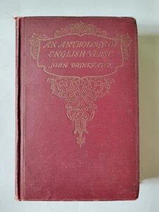 Antique Book An Anthology to English Verse John Drinkwater 1924 Hardcover Ex Lib - Picture 1 of 15