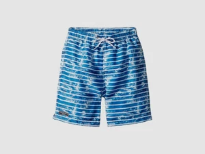 $117 Toobydoo Boy's Kids Blue Stripe Beach Swimwear Shorts Trunks Size 3-4 - Picture 1 of 1
