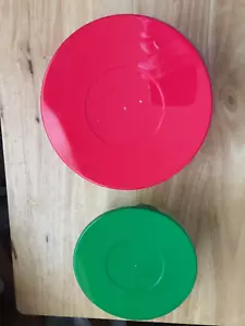 AVON CHRISTMAS TREES GLASS BOWL SET WITH LIDS (ALL NEW) - Picture 1 of 3