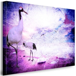 Leinwandbild Kranich Vogel Bild Wandbild  Kunstdruck Julia-Art XXL Top Qualität - Bild 1 von 3