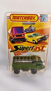 MATCHBOX 75 Lesney N°54 Personnel Carrier SUPERFAST 1976 OVP - Foto 1 di 2