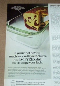 Anuncio impreso 1971 - Plato Pyrex Ware utensilios de cocina utensilios de cocina Corning Glass Works publicidad - Imagen 1 de 1