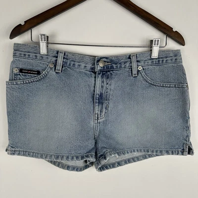 Винтажные джинсы Y2K DKNY короткие размер 11 32 дюйма талия 2 дюйма внутренний шов средняя посадка 10 дюймов хлопок - Изображение 1 из 4