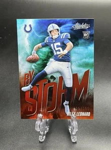 2025 Absolute Football Riley Leonard By Storm Red Spectrum SP /150 Rookie Colts - Picture 1 of 2