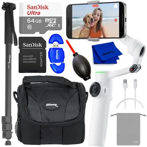 Insta360 Flow 2 Pro Smartphone Gimbal Stabilizer (White) - 7PC Accessory Bundle - Picture 1 of 4