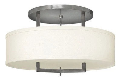 Hinkley Lighting 3211 3 Light Semi-Flush Ceiling Fixture - Nickel - Image 1 of 4